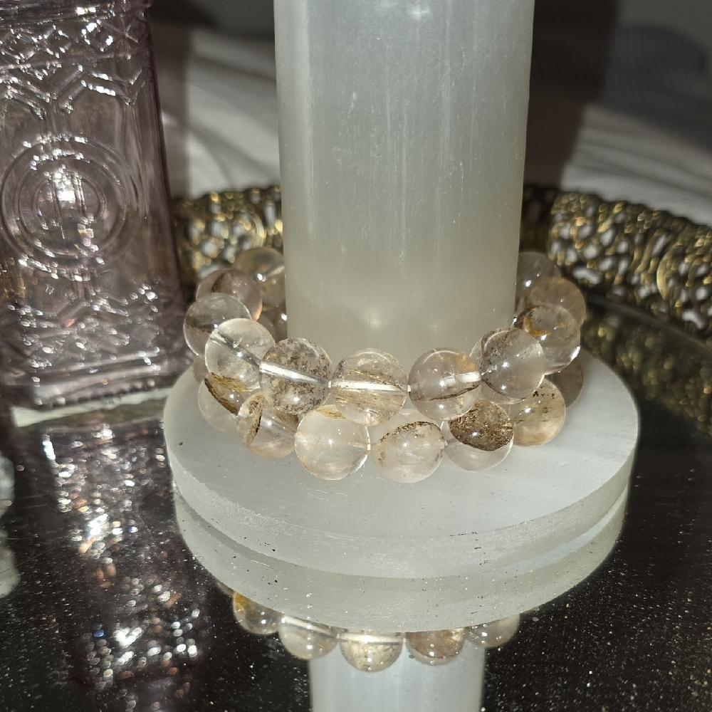 RARE Handmade Dendritic Quartz Bracelet